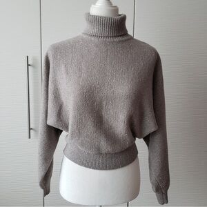 Express Heather Gray Turtleneck Sweater